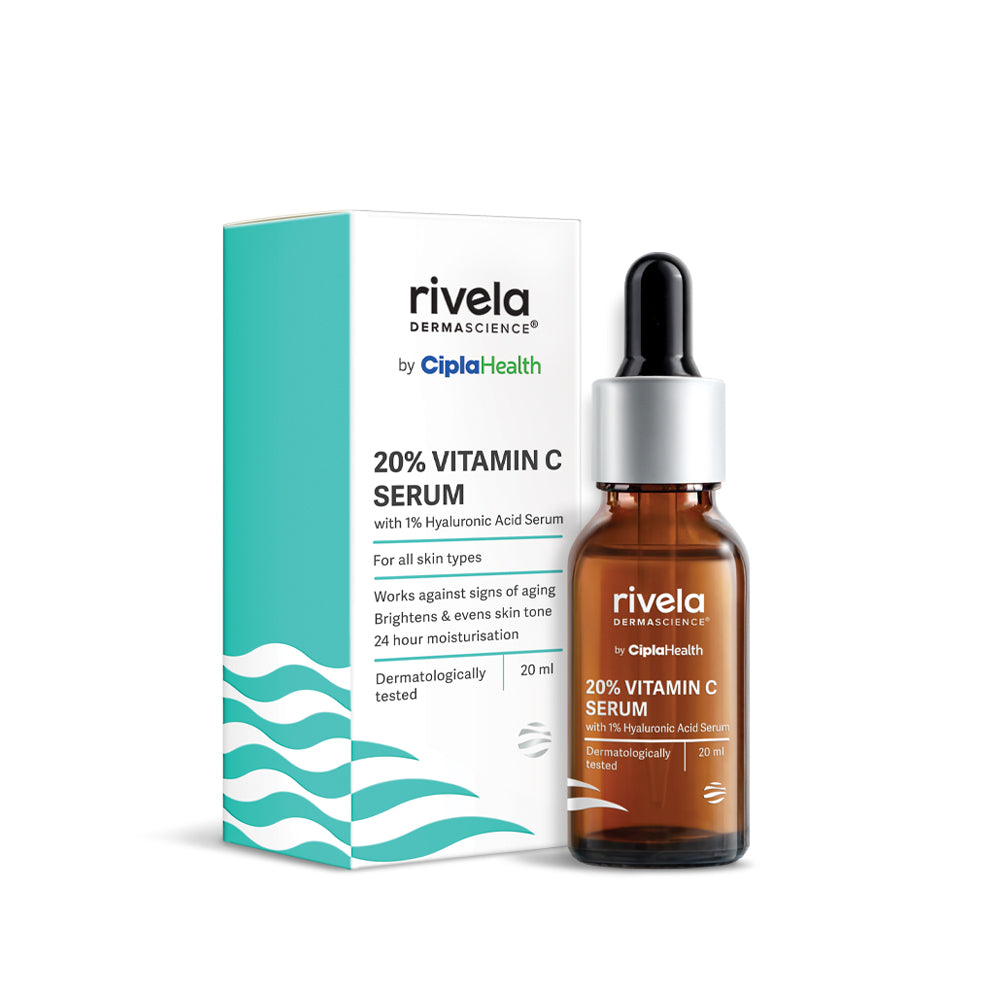 20% Vit C Serum with 1% Hyaluronic Acid – Rivela Dermascience
