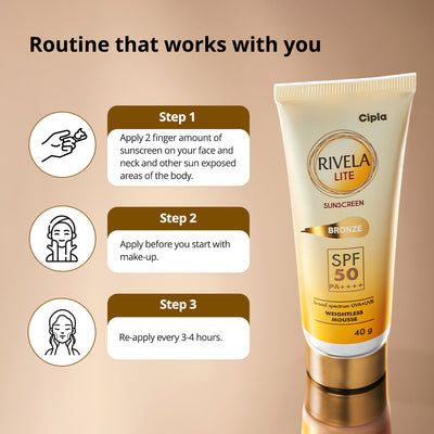 Rivela Lite Bronze Sunscreen SPF 50