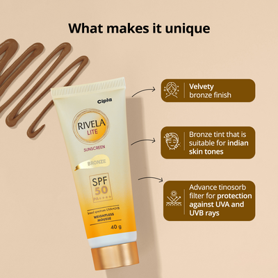 Rivela Lite Bronze Sunscreen SPF 50