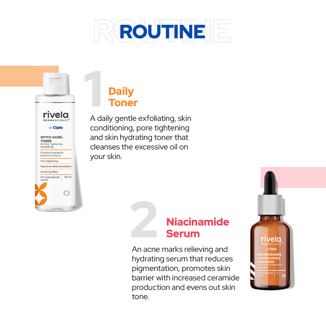 Shop Pore Tightening Duo - Toner and Niacinamide Serum | Rivela